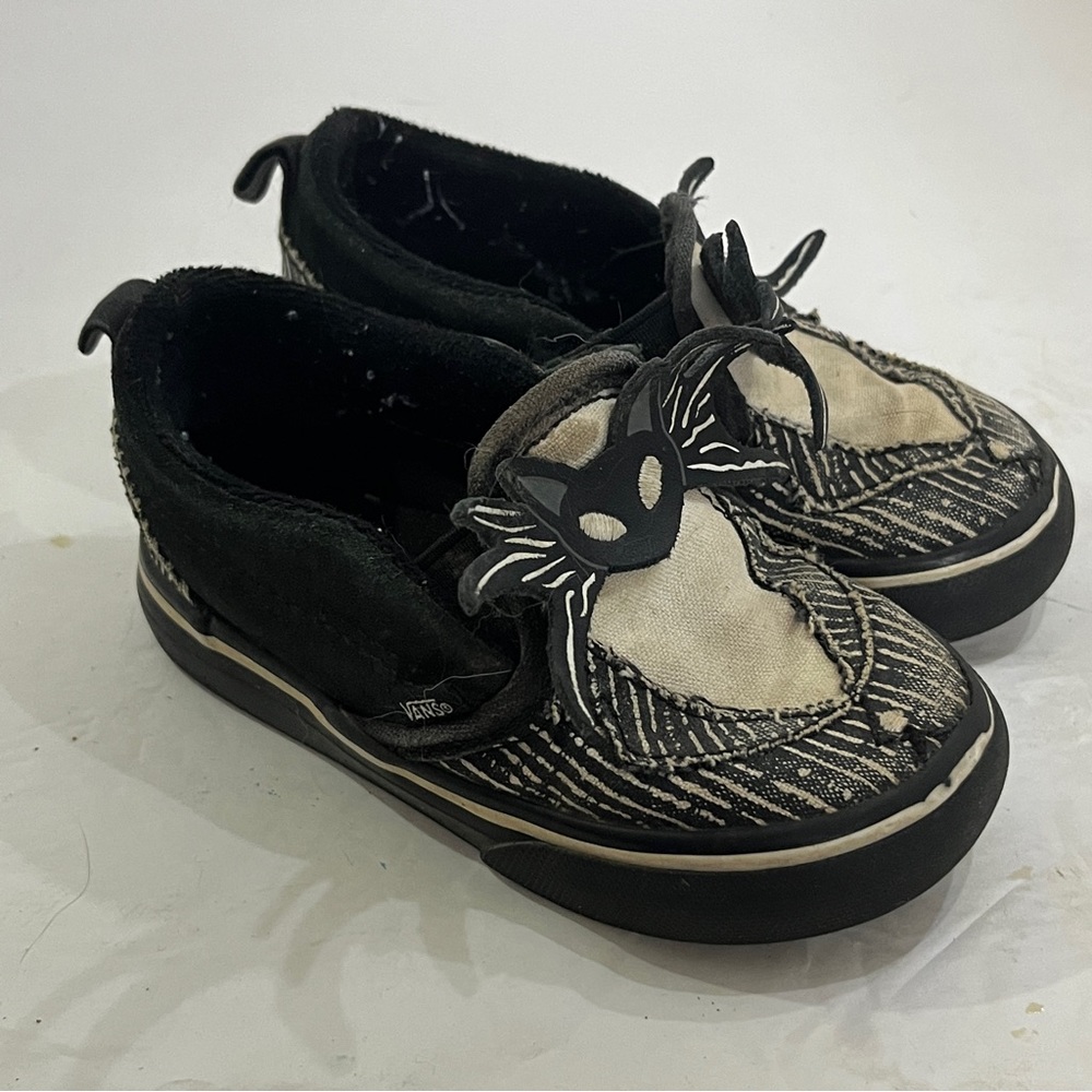 VANS DISNEY | Boys Tim Burtons The Nightmare Before Christmas Slip On Shoes Sz 6